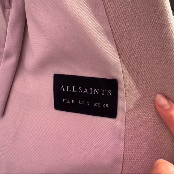 ALLSAINTS SET Aleida Tri Blazer + Aleida Tri Tailored Short in Dusty Pink - Picture 5 of 15